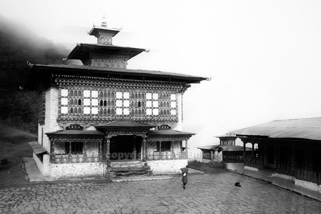 Bhutan.  From Mongar to Trashigang:  Nakthang, Monastery School.    © R.V. Bulck